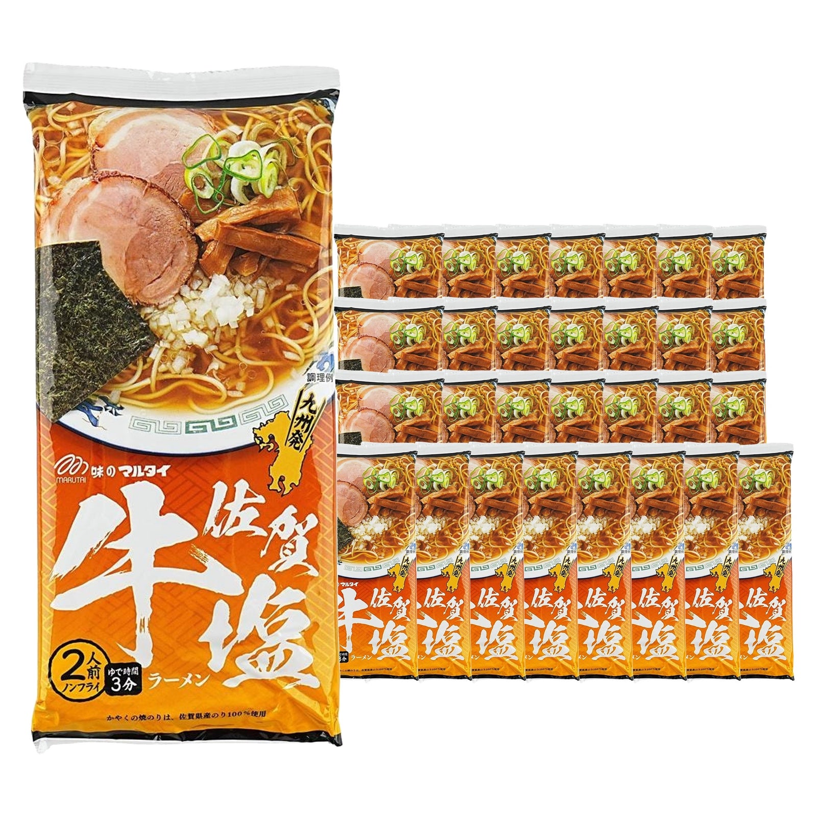 Marutai Saga Beef Salt Ramen 185 g Case, 30 pack