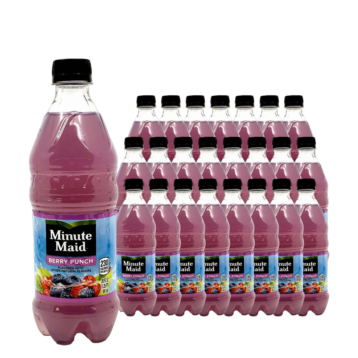 Minute Maid Berry Punch 591 mL / 20 fl oz case of 24 plastic bottles