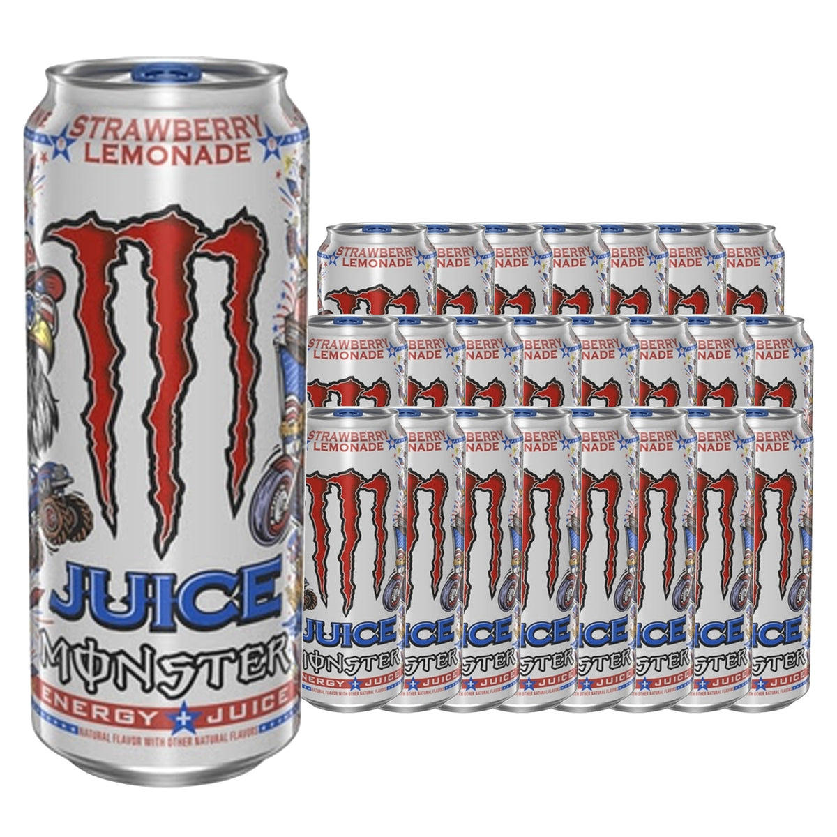 Monster Energy Juice Strawberry Lemonade 16 oz Case 24 Pack