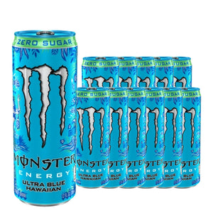 Monster Energy Ultra Blue Hawaiian Zero Sugar 12 oz Case 12 Pack