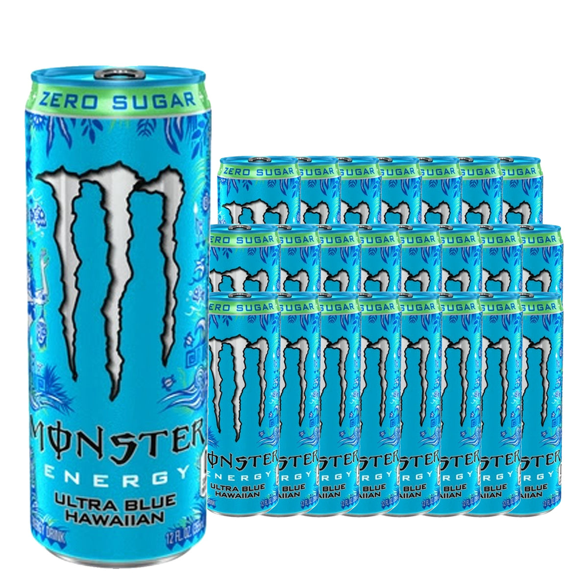 Monster Energy Ultra Blue Hawaiian Zero Sugar 12 oz Case 24 Pack