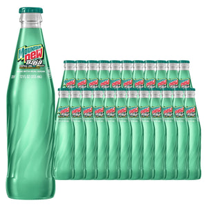 Mountain Dew Baja Tropical Lime Blast Real Sugar (Glass) 12 oz Case 24 Pack