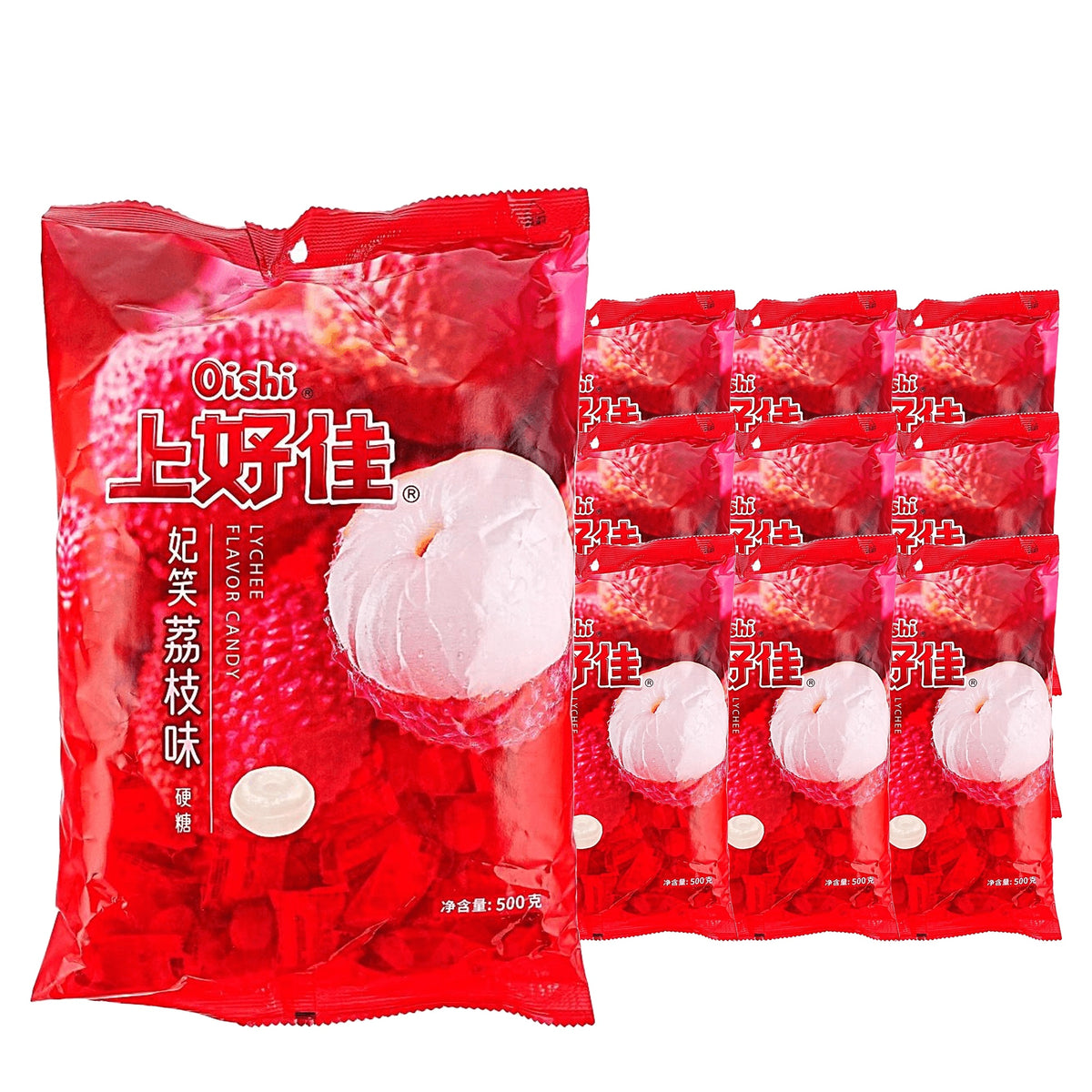 Oishi Lychee Hard Candy 100 g / 3.5 oz case of 10 bags