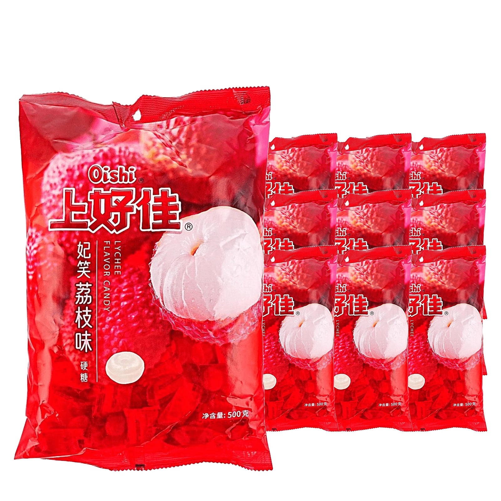 Oishi Lychee Hard Candy 100 g / 3.5 oz case of 10 bags
