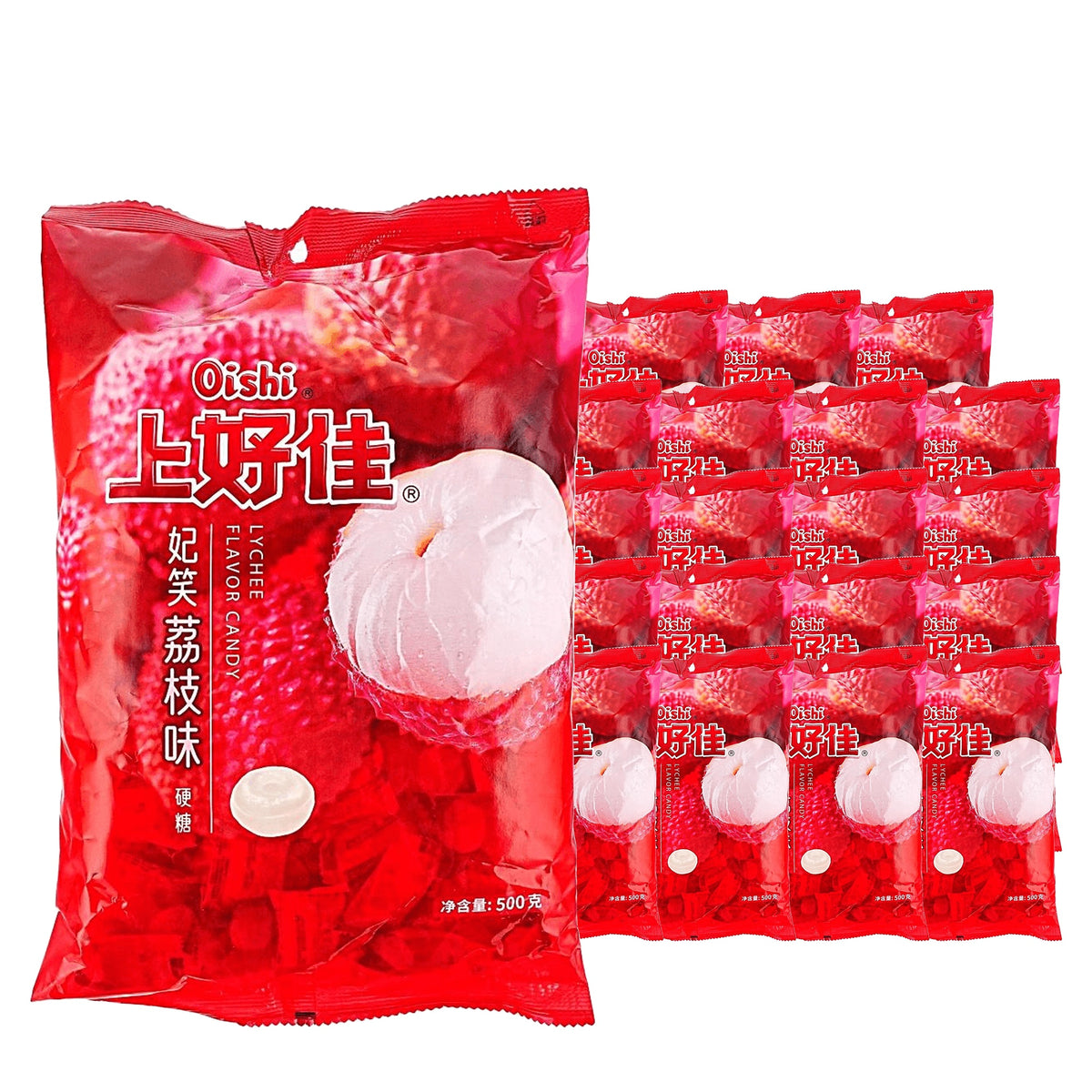 Oishi Lychee Hard Candy 100 g / 3.5 oz case of 20 bags