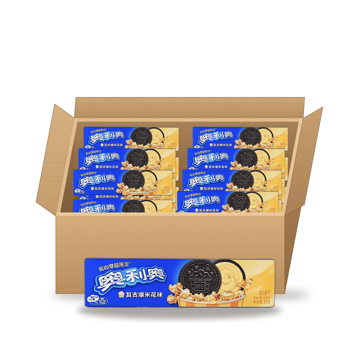 Oreo Retro Popcorn 87 g / 3.07 oz case of 24 boxes