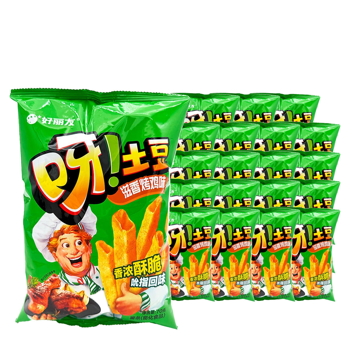 Orion Potato Sticks Grilled Chicken 70 g Case, 20 pack