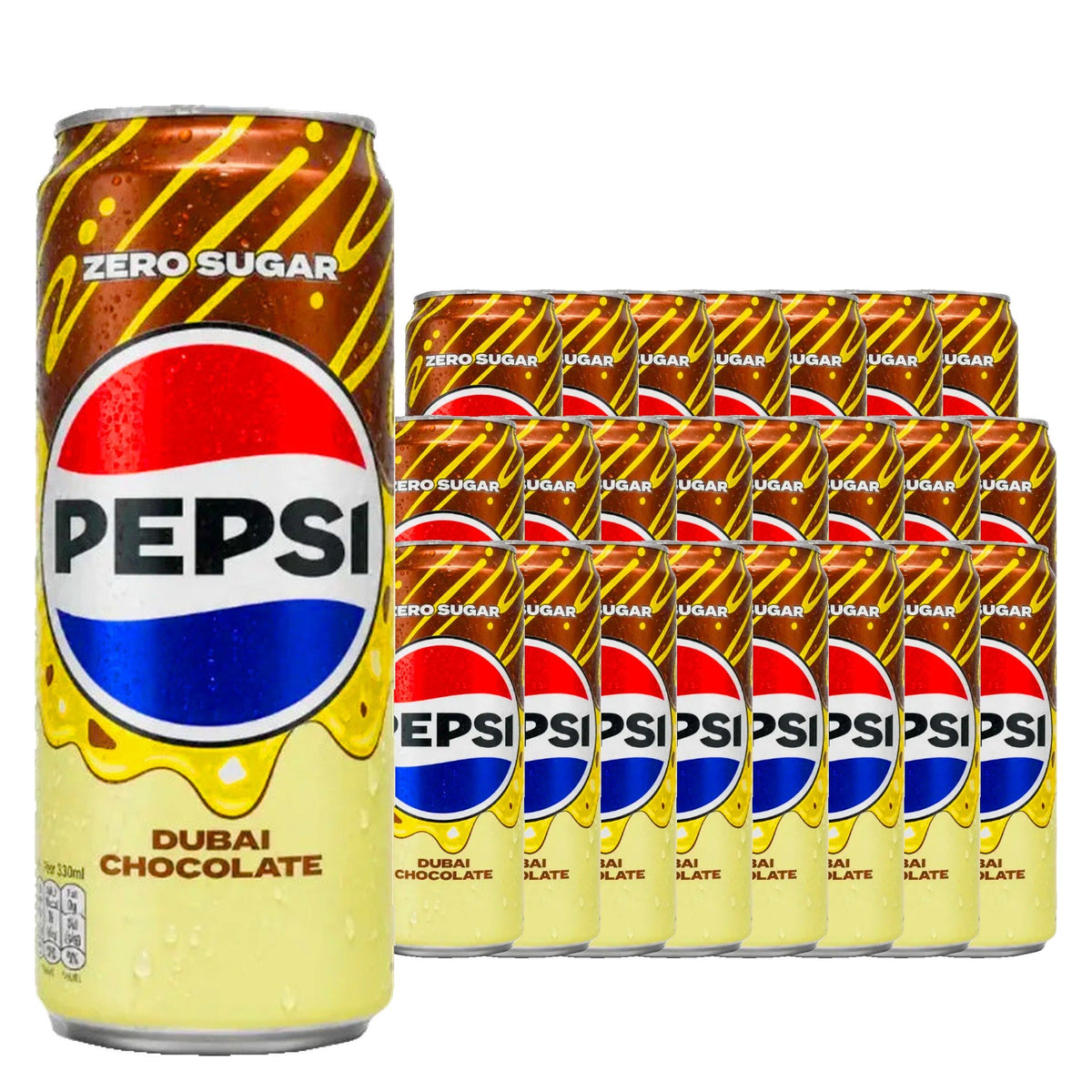 Pepsi Dubai Pistachio Chocolate Zero Sugar 325 mL / 11 fl oz case of 24 cans