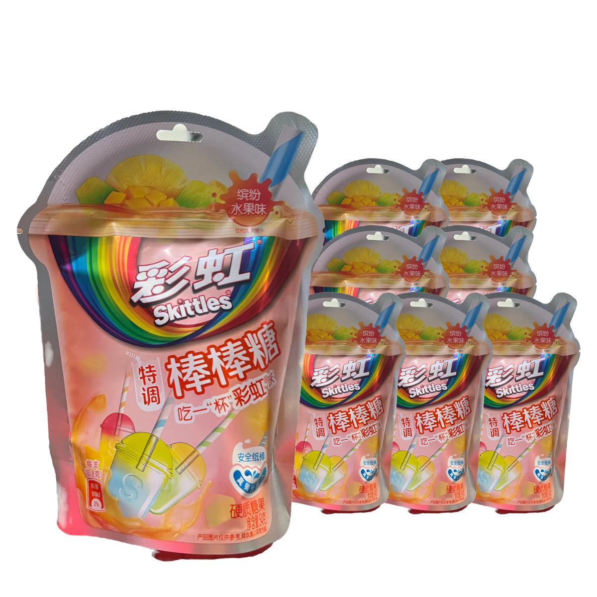 Skittles Fruit Lollipops 54 g Case, 8 pack