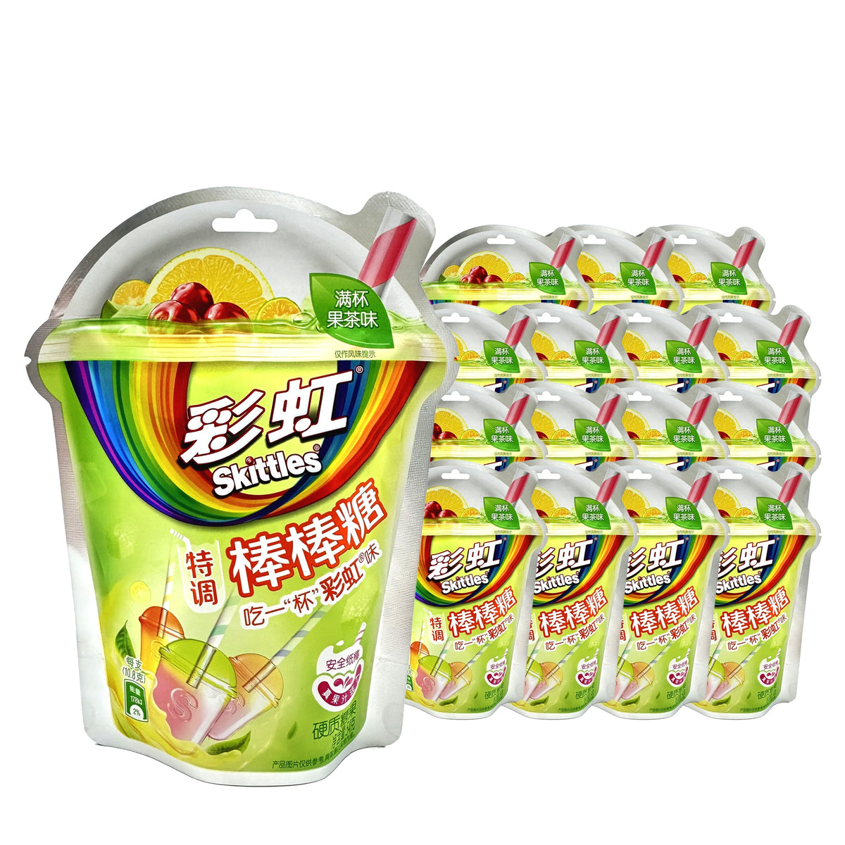 Skittles Fruit Tea Lollipops 54 g Case, 16 pack