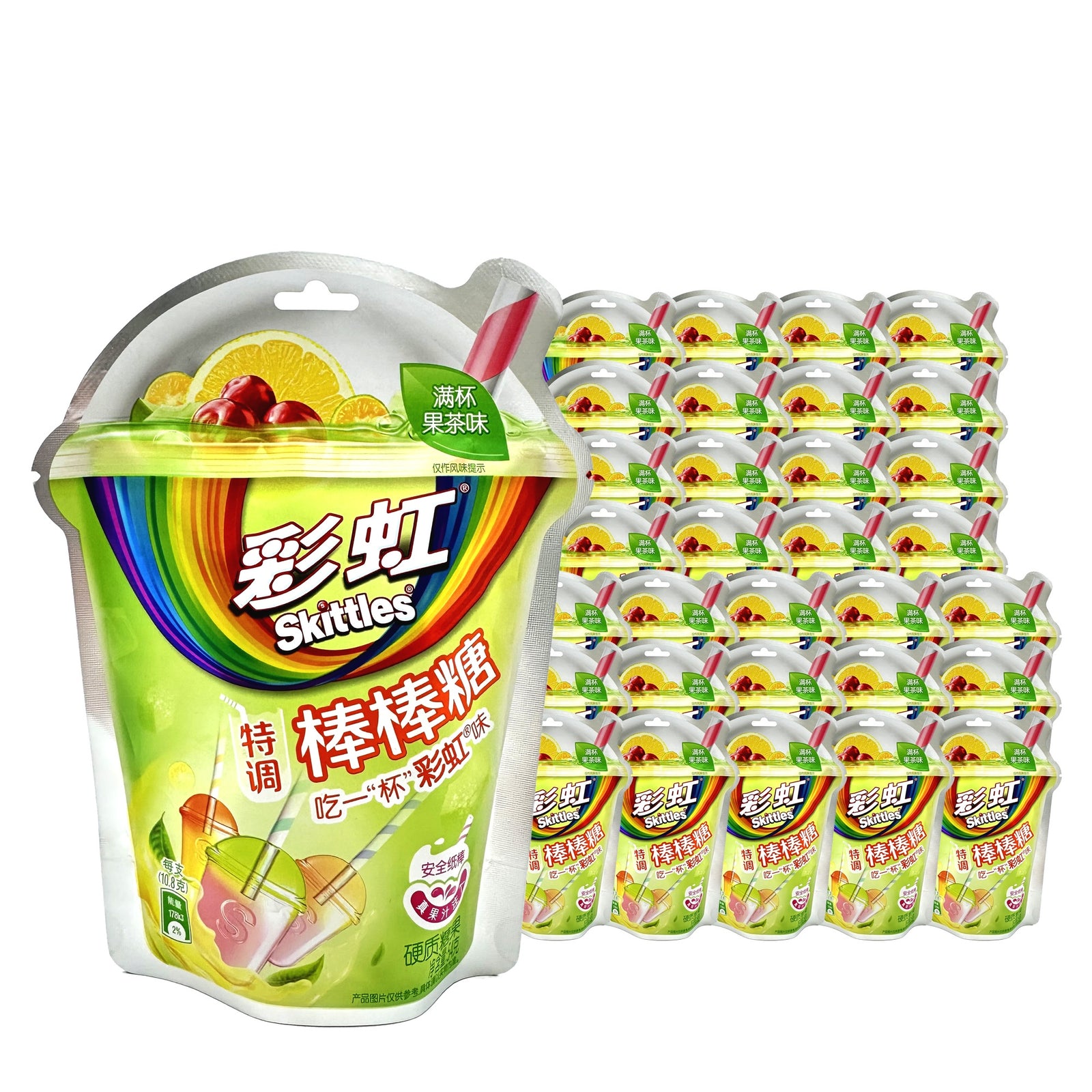 Skittles Fruit Tea Lollipops 54 g Case, 32 pack