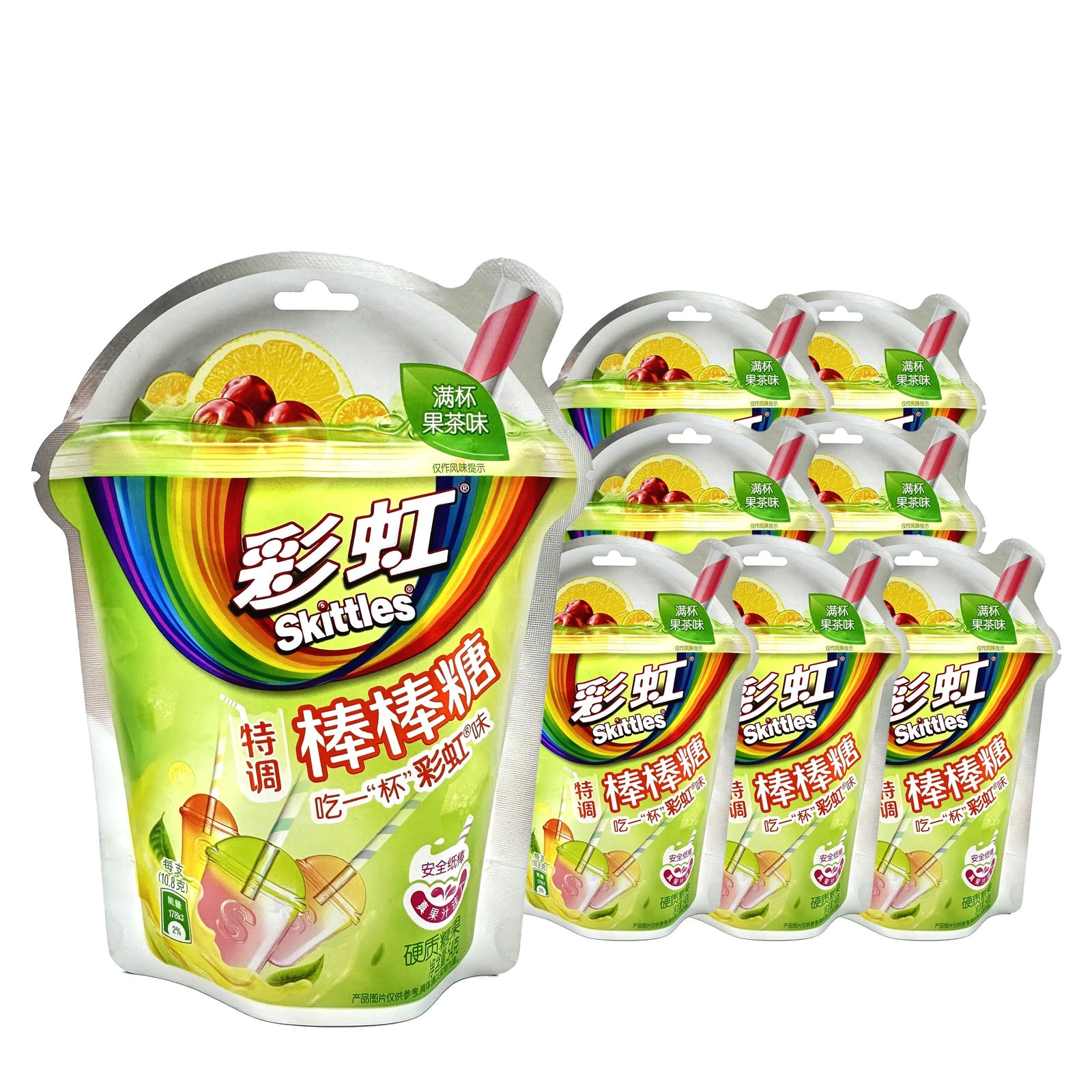 Skittles Fruit Tea Lollipops 54 g Case, 8 pack