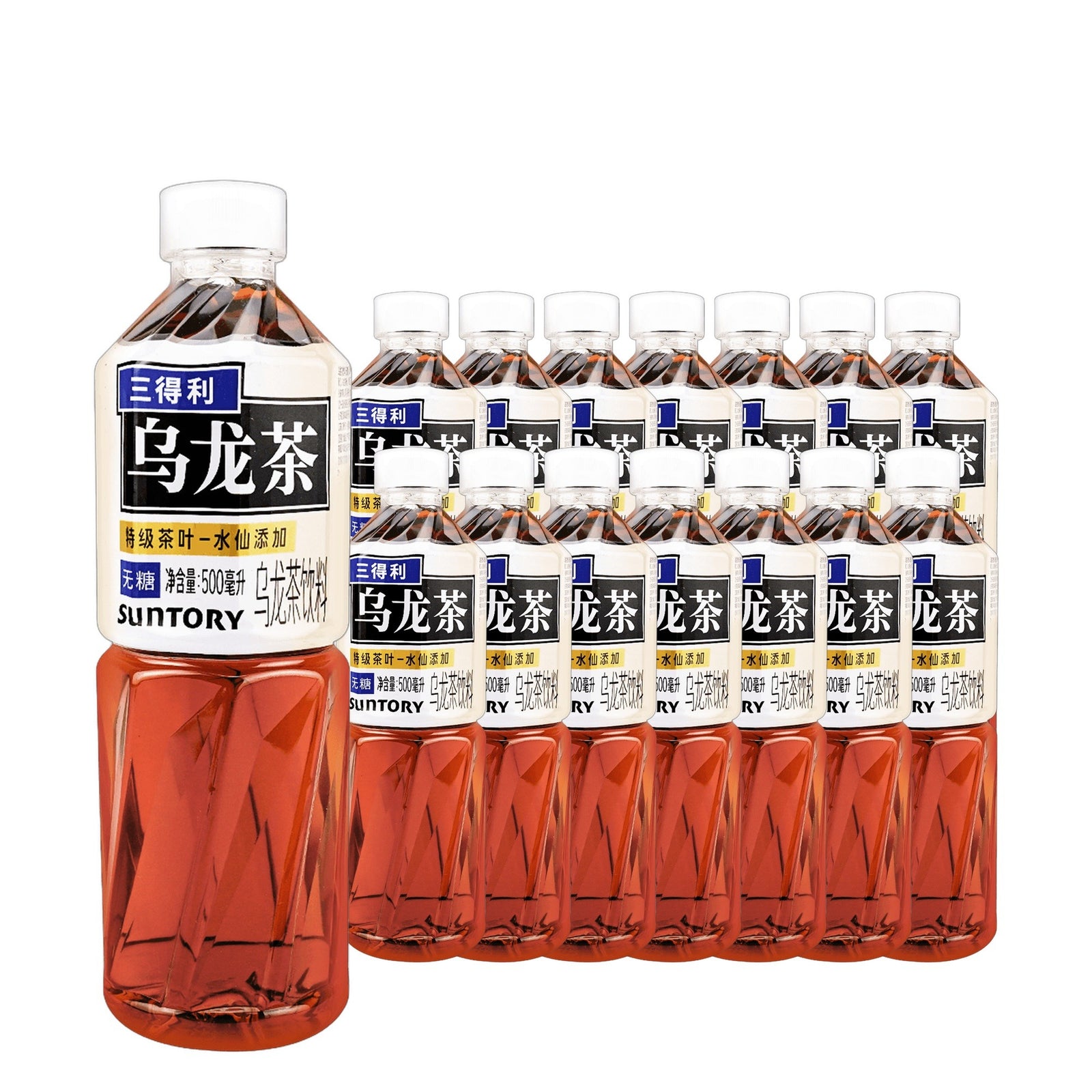 Suntory Sugar Free Oolong Tea 500 mL / 16.9 fl oz case of 15 plastic bottles
