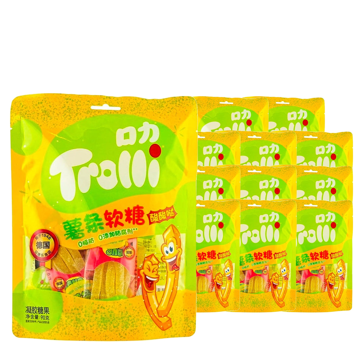 Trolli Gummy Fries 90 g / 3.2 oz case of 12 bags