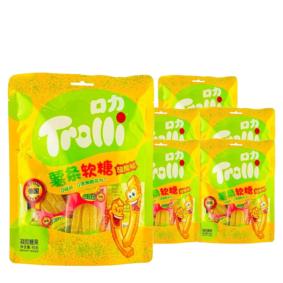 Trolli Gummy Fries 90 g / 3.2 oz case of 6 bags