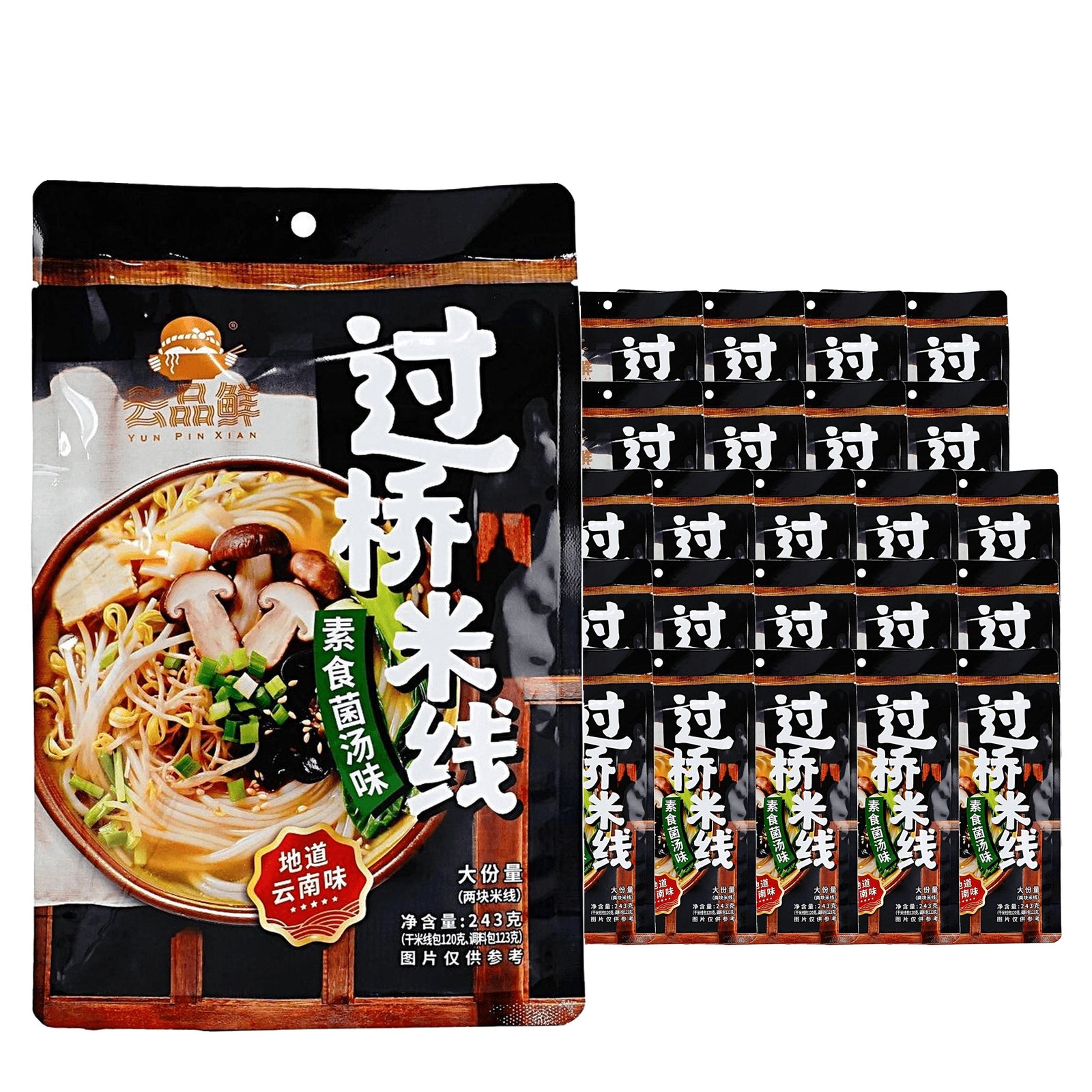 Yun Pin Xian Vegetarian Mushroom Noodle Soup 243 g / 8.6 oz case of 24 bags