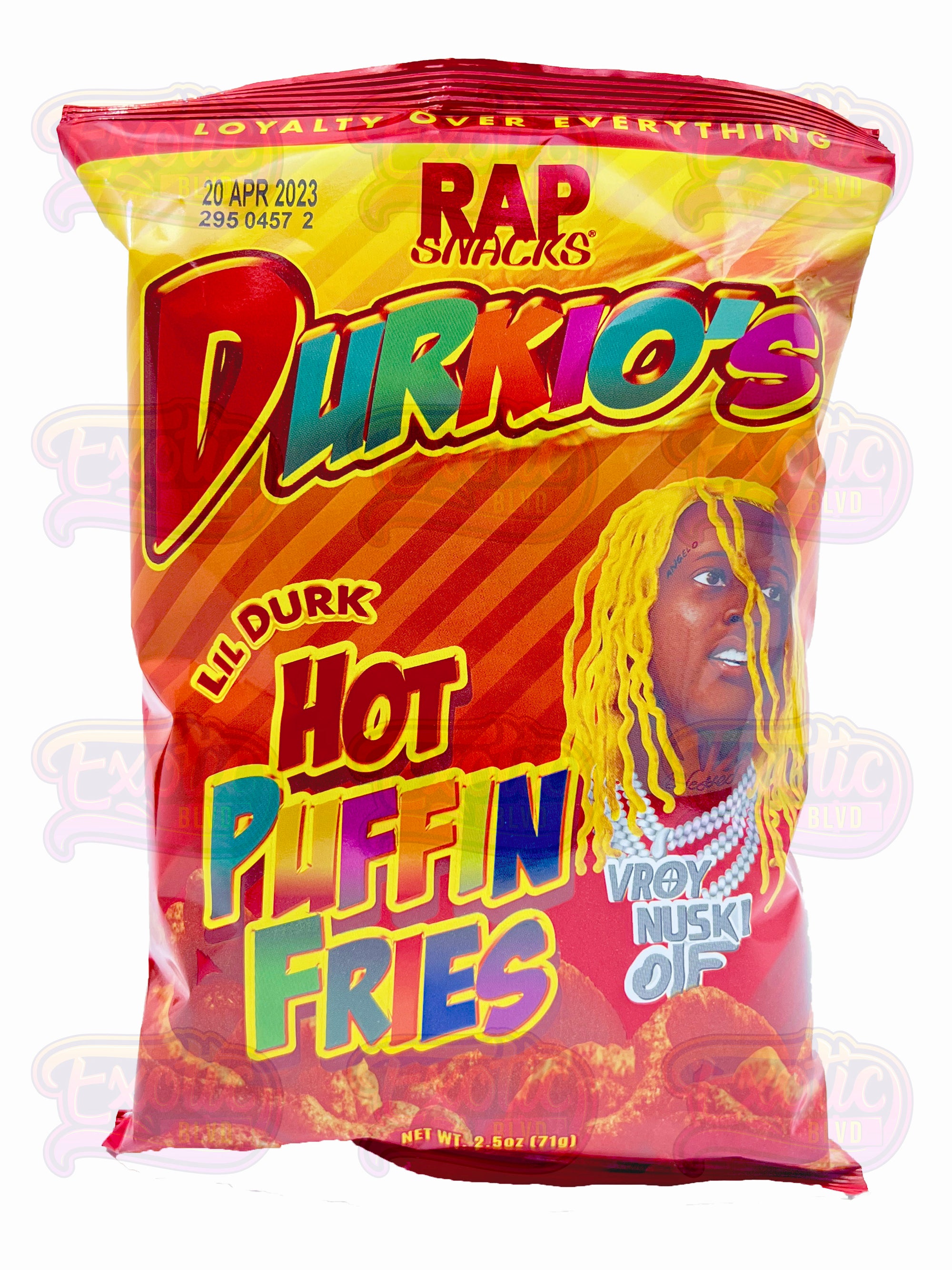 Rap Snacks Durkio's Hot Puffin Fries